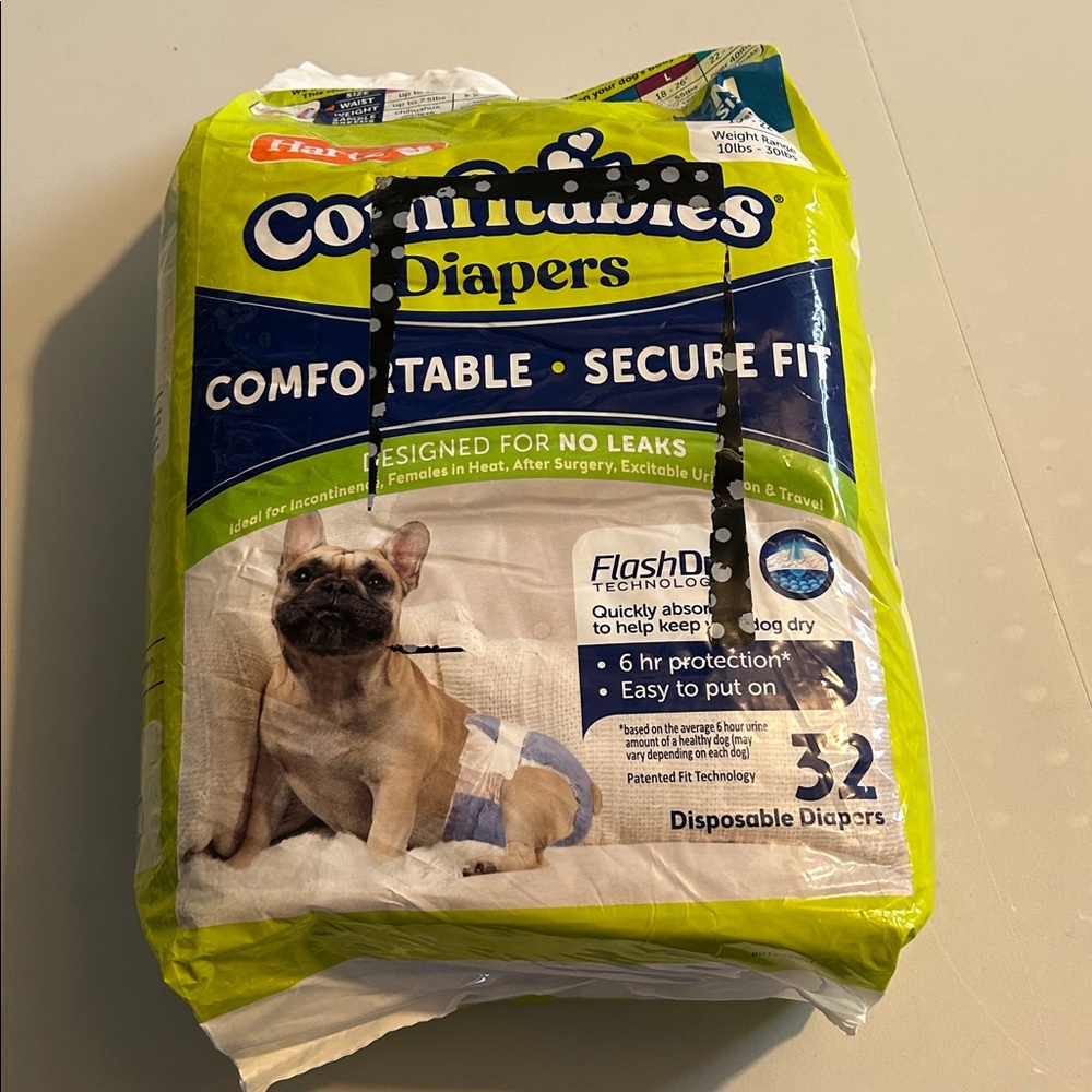 Comfortable Dog Diapers - 32 Pack